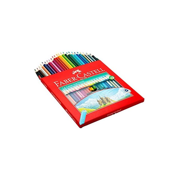 24 CRAYONS COULEUR GRIP