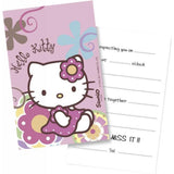 6 INVITATIONS HELLO KITTY BAMBOO