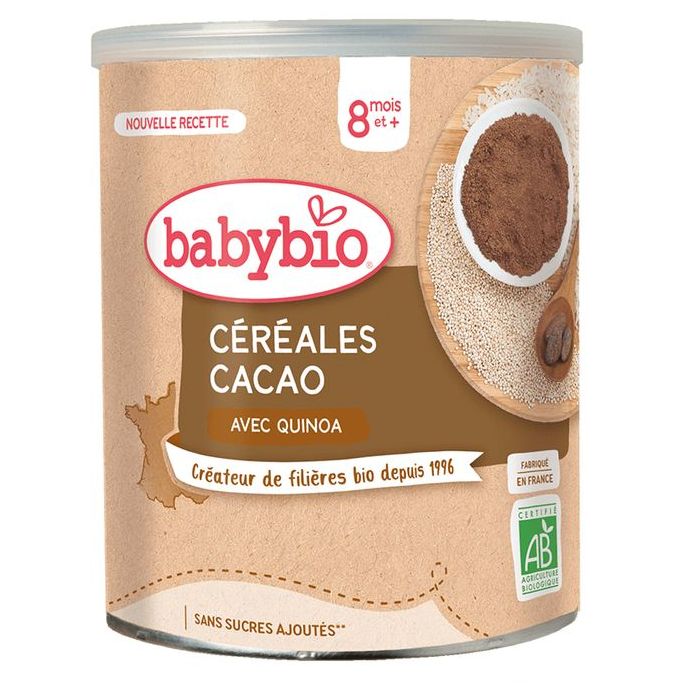 Céréales Bébé Cacao avec Quinoa Bio