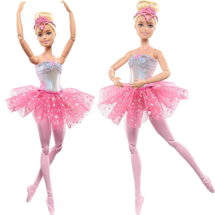 Barbie Poupée Ballerine Étoilée avec Lumières Magiques