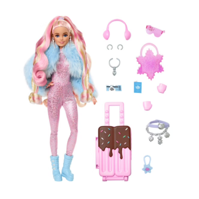 Barbie Extra Neige - Prête à Briller sur les Pistes avec Style et Élégance !