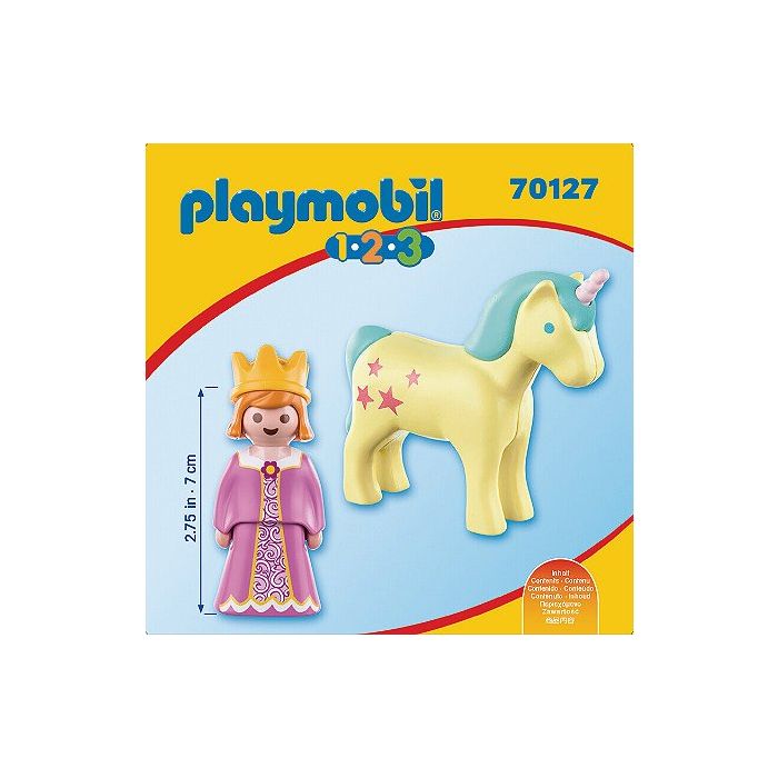 PLAYMOBIL PRINCESSE ET LICORNE 1.2.3