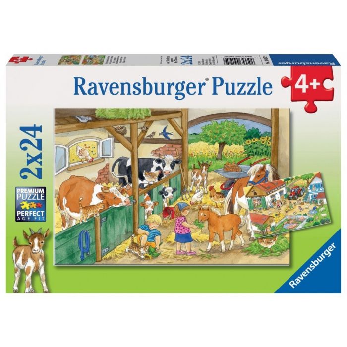 Ravensburger Puzzles 2x24 p - Le bonheur à la ferme 9195