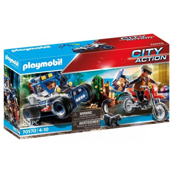 POLICIER AVEC VOLEUR MOTO PLAYMOBIL