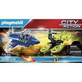 City Action Police Jet Avec Drone Playmobil