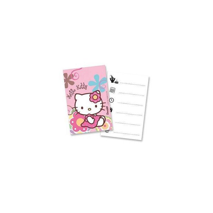 6 INVITATIONS HELLO KITTY BAMBOO