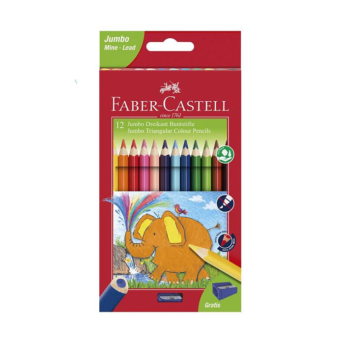 Boite 12 crayons de couleur Jumbo