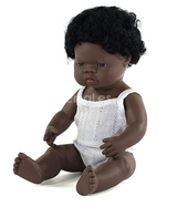 POUPEE AFRICAINE GARÇON 38 CM