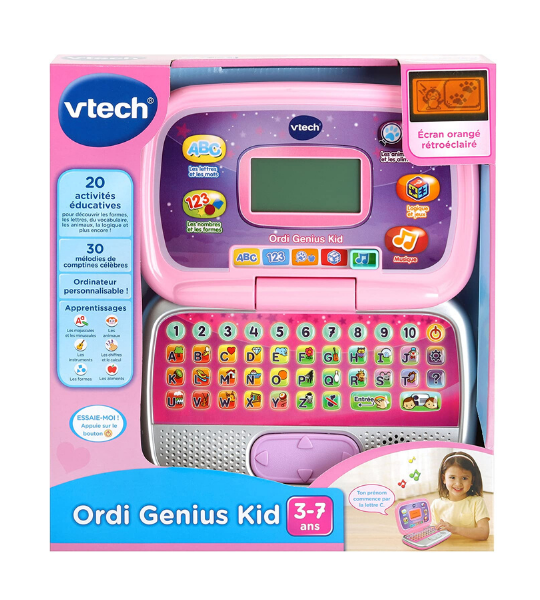 VTECH ORDINATEUR ENFANT ORDI-TABLETTE P'TIT GENIUS TOUCH Rose