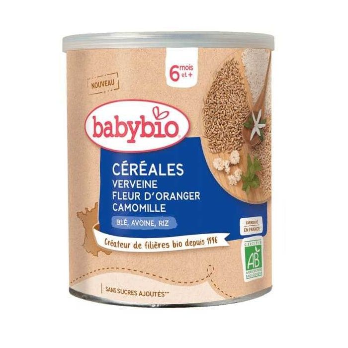 BabyBio Céréales verveine fleur d’oranger Camomille 6mois+