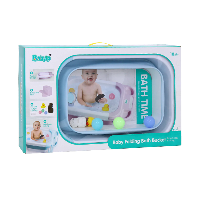 Baignoire pliable avec jouets aquatiques pour bébé