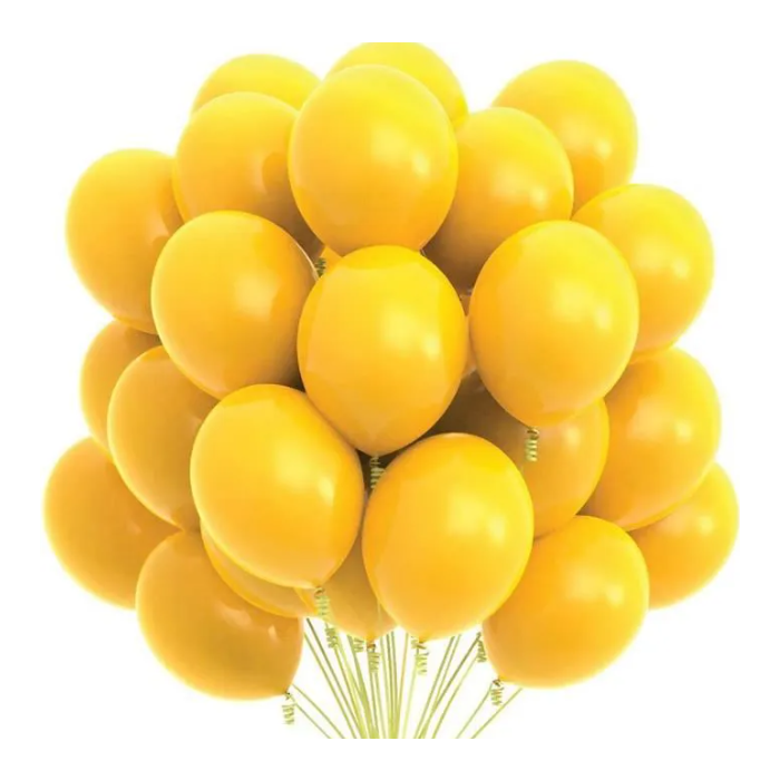 Sachet 100 ballons jaune 26cm