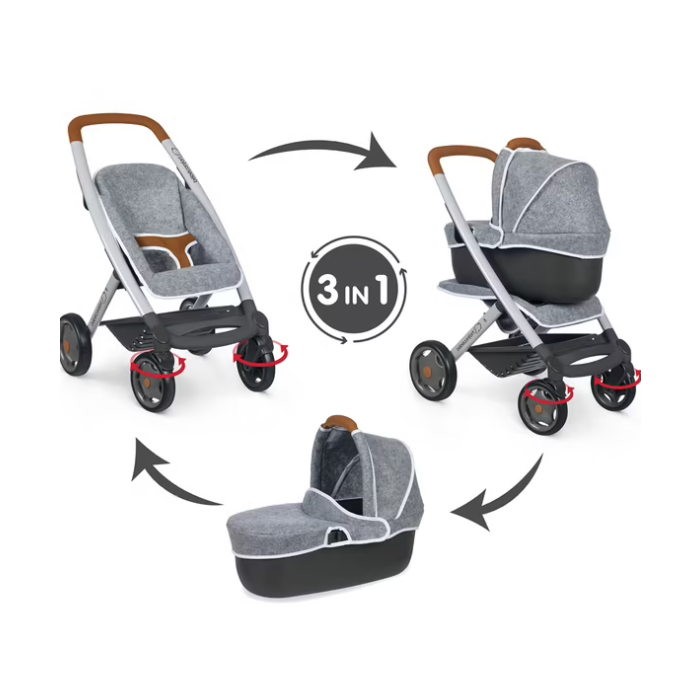 Poussette+landau Gris Bebe Confort Smoby