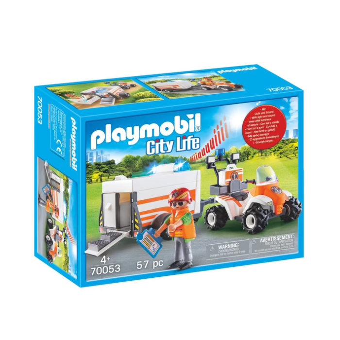 Playmobil City Life Quad et remorque de secours