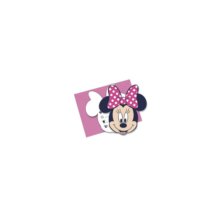 6 INVITATIONS MINNIE