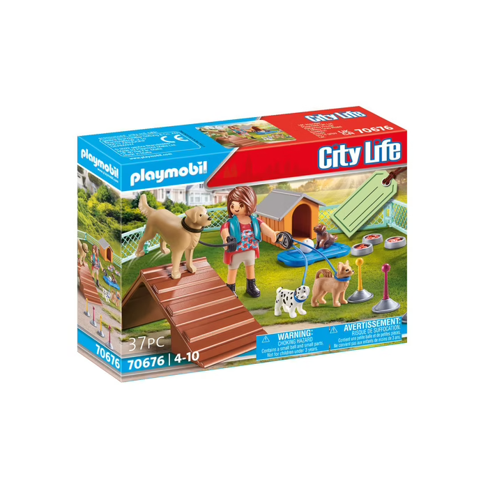 CITY LIFE CADEAU EDUCATRICE ET CHIENS PLAYMOBIL