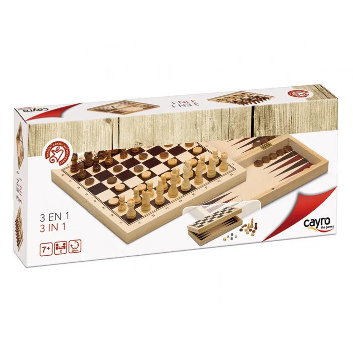 3 JEUX EN 1 en bois