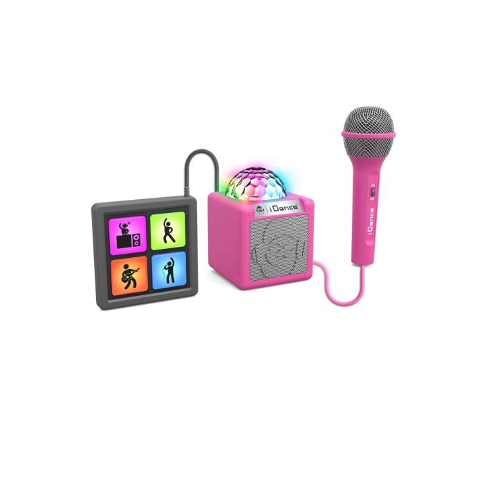 Enceinte Bluetooth Cube 5 Watts avec boule Disco Rose