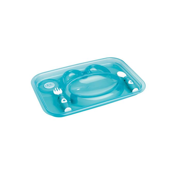 Plateau repas Plus couverts turquoise