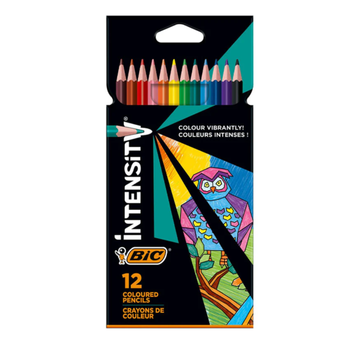 CRAYONS COULEURES 12 PC LONGUE BIC INTENSITY UP