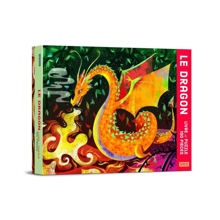 Le dragon Livre et puzzle de 100 pièces