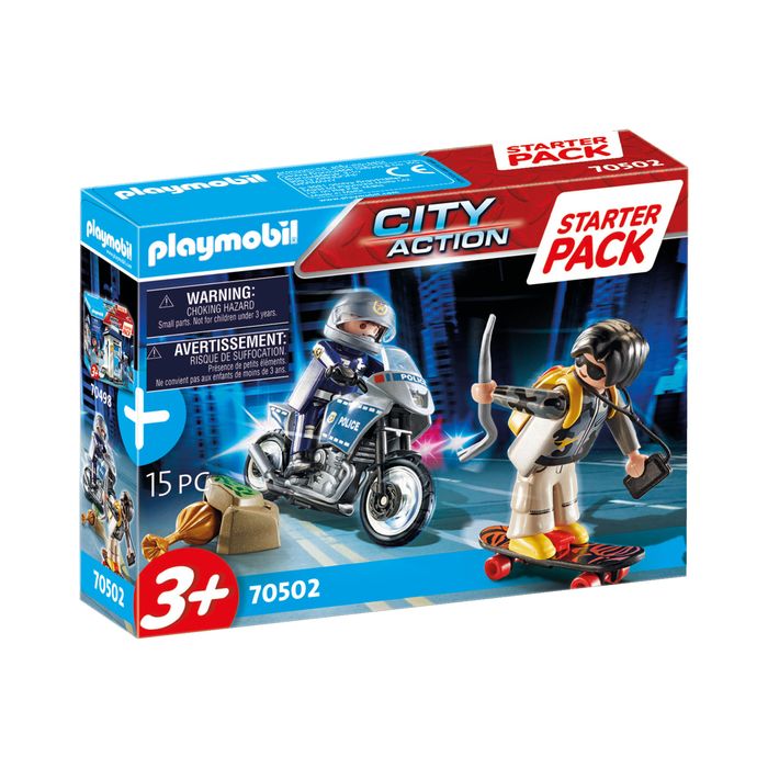 Playmobil City Action Starter Pack Motard de police et voleur