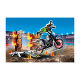 Playmobil Stuntshow Pilote moto et mur de feu