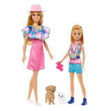 Barbie - Coffret Poupées Stacie et Barbie avec 2 chiots et accessoires