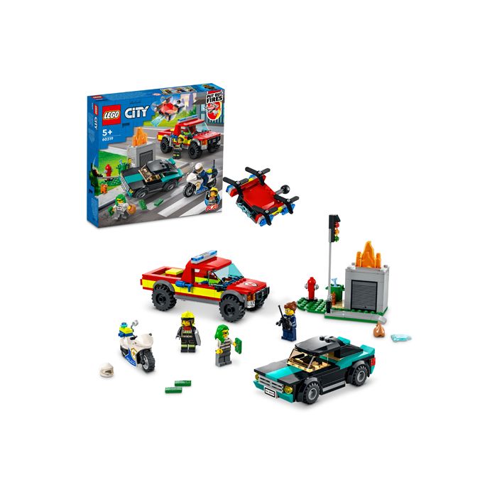 LEGO CITY LE SAUVETAGE DES POMPIERS ET LA COURSE-POURSUITE DE LA POLICE