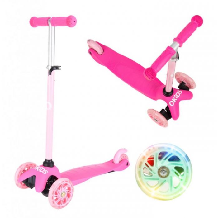 Trottinette QKIDS "LUMIS" à trois roues Rose