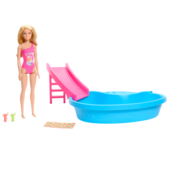 Barbie - Coffret Poupée Barbie Et Sa Piscine De Rêve - Coffret Poupée Mannequin