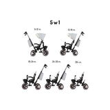 MoMi Tricycle Invidia 360 ° Gris Rose