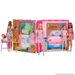 Barbie Maison De Vacances Coffret Et Poupée, 4 Zones Et 11 Accessoires