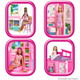 Barbie Maison De Vacances Coffret Et Poupée, 4 Zones Et 11 Accessoires