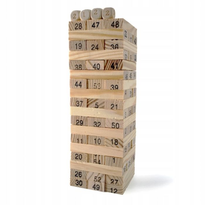 Jeu de blocs en bois - Type Jenga