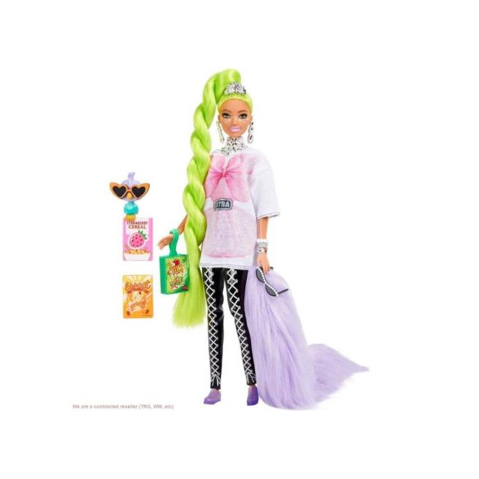 Mattel Barbie Extra Natte Vert Fluo