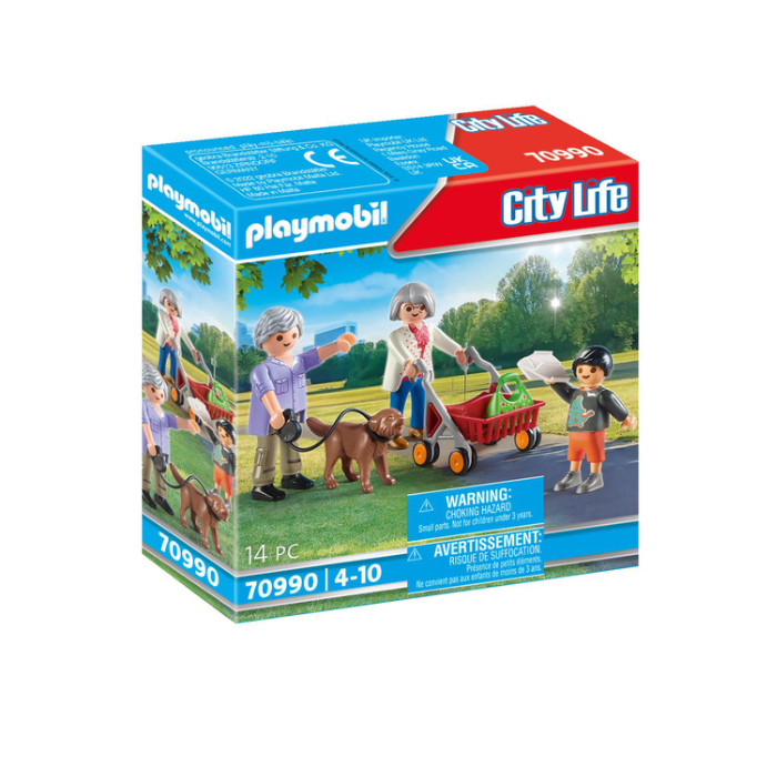 Grands parents avec petit fils Playmobil