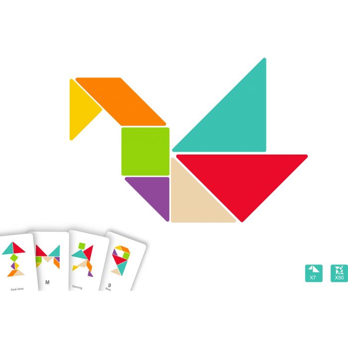 Manchot Puzzles de tangram en bois