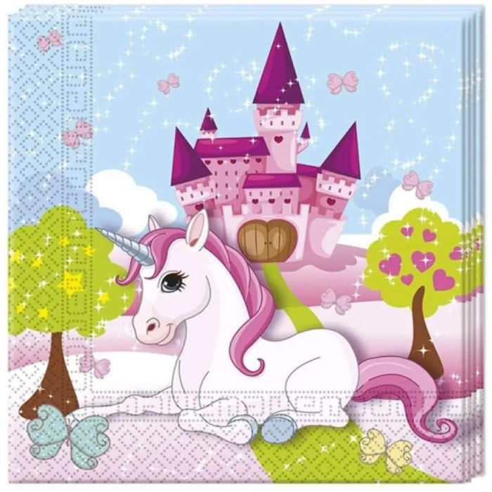 20 SERVIETTES UNICORN